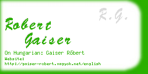 robert gaiser business card